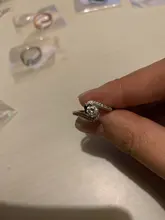 Anillos de Compromiso de boda para mujer, joyería femenina de Color plateado con piedra de circonia, joyería de adhesión estética R014