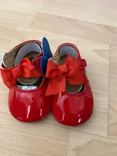 Zapatos de bautismo para bebé niña, zapatos planos de suela suave, vestido de princesa Mary Jane, con lazo de cinta, Color sólido, antideslizantes, para cuna infantil