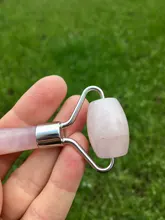 Cuarzo Rosa Jade rodillo adelgazamiento Facial masajeador cara elevación Natural de piedra de Jade rodillo masajeador Facial cuidado de la belleza de la piel