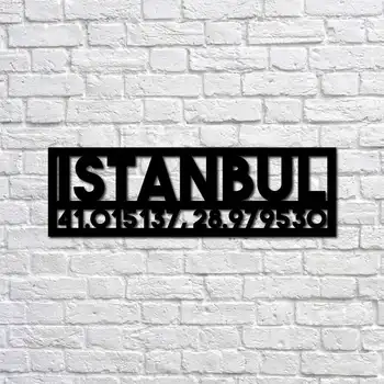 Metal Wall Art Istanbul and Coordinates Interior Decoration Home Decor Wall Hanging Home Decoration Wall Art 90x29 cm
Metal Wall Art Istanbul and Coordinates Interior Decoration Home Decor Wall Hanging Home Decoration Wall Art 90x29 cm