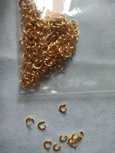 Conectores de anillos partidos de acero inoxidable abierto, accesorios de fabricación de joyería, oro y plata, 4, 5, 6 y 8mm, 200 Uds.