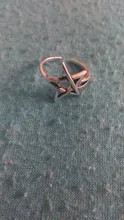 Retro tailandés Color plateado pentagrama estrella anillo ajustable para mujeres de moda regalo de fiesta, joyería S-R284