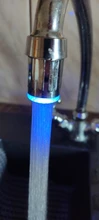 Grifo de agua con luz LED, cabezal de boquilla con Sensor de temperatura y cambio de 7 colores