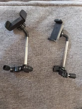 Soporte de teléfono móvil telescópico plegable para coche, espejo retrovisor de 360 grados de rotación, soporte a presión para asiento delantero