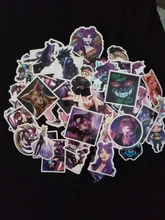 Pegatinas KDA para portátil, juego de pegatinas para guitarra, equipaje, monopatín, teléfono, bicicleta, impermeable, pegatina de Graffiti, juguetes para niños, 10/30/50 unidades