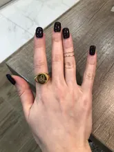 Anillo de acero inoxidable personalizado para mujer, sello de letra con parte superior redonda gruesa, Punk, joyería de moda