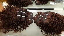 Hair-Bundles Human-Hair-Extensions Calla Kinky Curly Dark-Brown Double-Draw Natural Weft