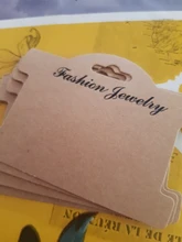 10 unids/lote Retro marrón cartón para collar de la joyería de collar de pulsera de pendiente a Favor de marcado de los precios etiqueta