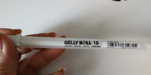 Sakura Gelly Roll Pen Liner, oro plata subrayador básico Color blanco, 05 Fine 08 Medium 10 Bold Drawing Paint Marker Art A6499
