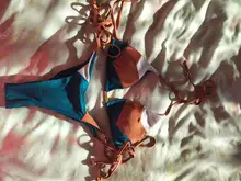 Bañador Sexy de estilo Halter para mujer, microbikini con Tanga, Bikini Push-Up brasileño con, estampado de plantas tropicales, traje de baño Mini con cordón 2020