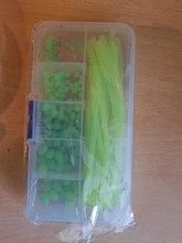 Cuentas de pesca luminosas, tubo de 170 unids/set de cuentas flotantes de goma suave, accesorios de manga de tubo de aparejo de pesca