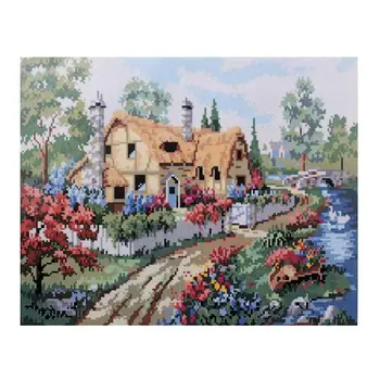 Gz023 mosaic on a wooden base 'Country House 2', 40*50 cm 
Gz023 mosaic on a wooden base 'Country House 2', 40*50 cm
