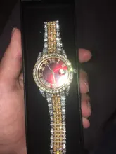 ALLICEONYOU-relojes de circonia cúbica, pulsera de diamantes de alta calidad, de acero inoxidable, Color oro nuevo y plateado, a la moda, Hip Hop, para regalo
