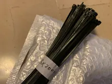 Fastening-Ring Cable-Tie Wraps Self-Locking Plastic Nylon Strap 3X200 Black 100PCS