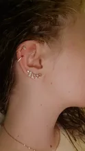 Bohemio sin Piercing para la oreja, de estrás de cristal brazalete de Clip de perno pendientes para las mujeres chica de moda pendientes joyas Bisutería