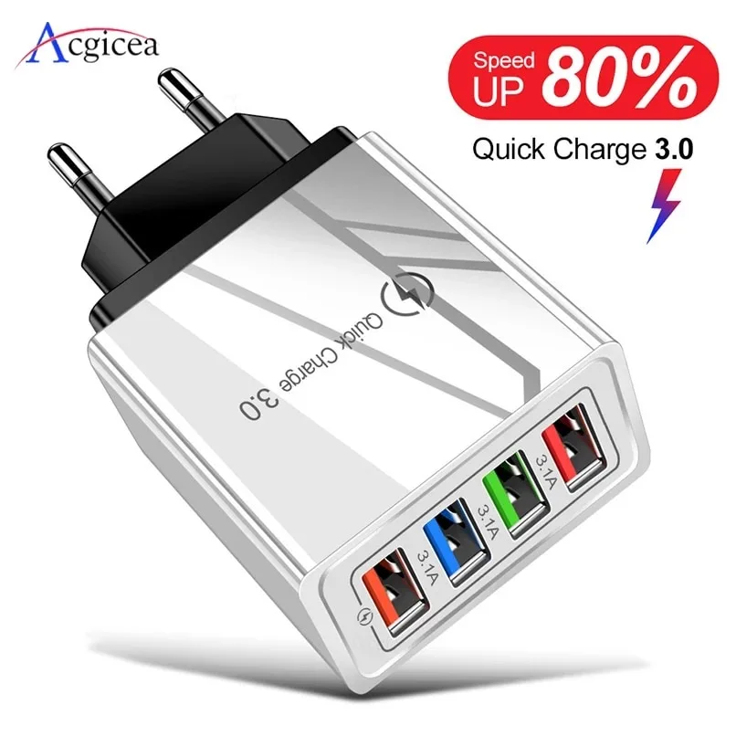 Универсальный USB адаптер для быстрой зарядки телефона планшета портативное