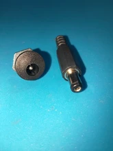 Enchufes macho de plástico de 12V y 3A + enchufe de montaje de Panel hembra, conector de alimentación DC, suministros eléctricos, 10 Uds.