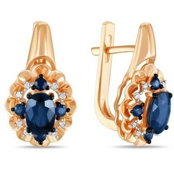 Lucas gold earrings with sapphires and diamonds in red gold
Lucas gold earrings with sapphires and diamonds in red gold