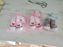 Calcetines antideslizantes de algodón para bebé, niño y niña, Unisex, con letras, amo a mamá y papá, 0-6 meses, 15