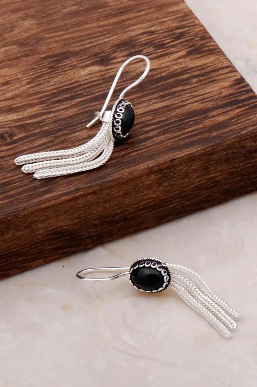 Sterling Silver Earrings with Onix Gemstone 4919 High Quality Hand Made Original Filigree Silver Jewellery Gift for Women
Sterling Silver Earrings with Onix Gemstone 4919 High Quality Hand Made Original Filigree Silver Jewellery Gift for Women