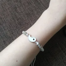 1 par pulsera Retro chino Tai Chi chismes desterrar mala suerte mano cuerda tejida BFF mejor amigo joyería de amistad