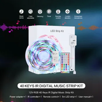 LED product RGB Strip-40 Key IR Remote dreamcolor digital music led strip kit 
LED product RGB Strip-40 Key IR Remote dreamcolor digital music led strip kit