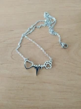 DOTIFI-collar de acero inoxidable para mujer, colgante de corazón de amor, joyería de compromiso, Color dorado y plateado