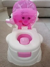 Los niños baño nuevo bebé orinal asiento de entrenamiento bebé higiénico Panda de dibujos animados niños baño entrenador orinal portátil respaldo urinario