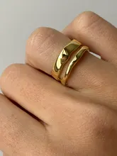 Simple estilo de Color de plata geométrico Irregular anillos para mujeres regalos gran ajustable anillos de dedo