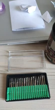 Alguien nuevo juego de fresas de diamantes mango 1/8 Grit 140 de Dremel rotativo talla herramienta fresas de diamante broca para grabado herramienta rotativa