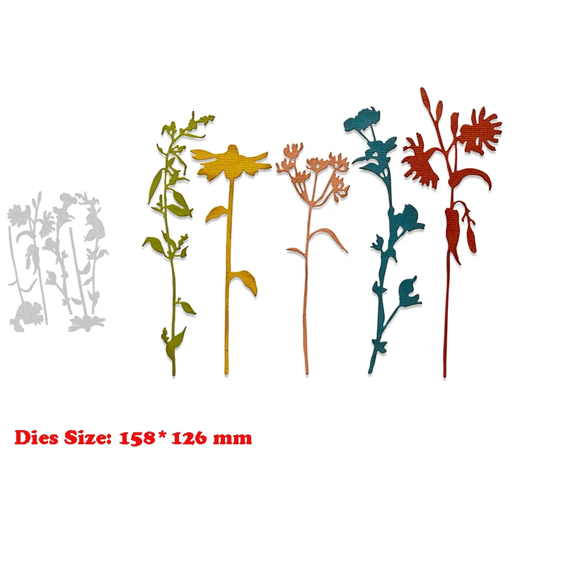 New Arrival Spring Wildflower Stems Metal Cutting Dies for DIY Scrapbooking Set 5PK Plants Leaf Branch Stencils Card Making
New Arrival Spring Wildflower Stems Metal Cutting Dies for DIY Scrapbooking Set 5PK Plants Leaf Branch Stencils Card Making