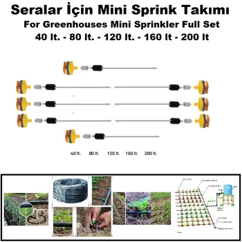 For Greenhouses Mini Sprinkler Full Set - 40 lt - 80 lt - 120 lt - 160 lt - 200 lt
For Greenhouses Mini Sprinkler Full Set - 40 lt - 80 lt - 120 lt - 160 lt - 200 lt