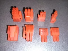 10 unids/lote 5557-R 5557 4,2mm negro/rojo 6 + 2 pines conector de arnés de cableado automotriz macho para PC/tarjeta gráfica de ordenador PCI-E Power