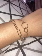 Modyle-Conjunto de pulseras de Metal bohemias para mujer, brazaletes Vintage Punk, Color dorado Simple, regalo de joyería