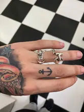 2 unids/set Vintage Punk Simple tiburón Animal ajustable conjunto de anillos de dedo Retro gran tiburón blanco apertura joyería accesorios regalos