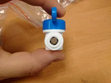 Válvula de bola de cierre de tubo OD, Conector de montaje rápido para acuario, filtro de agua RO, sistema de ósmosis inversa, 1/4 , 6,35mm