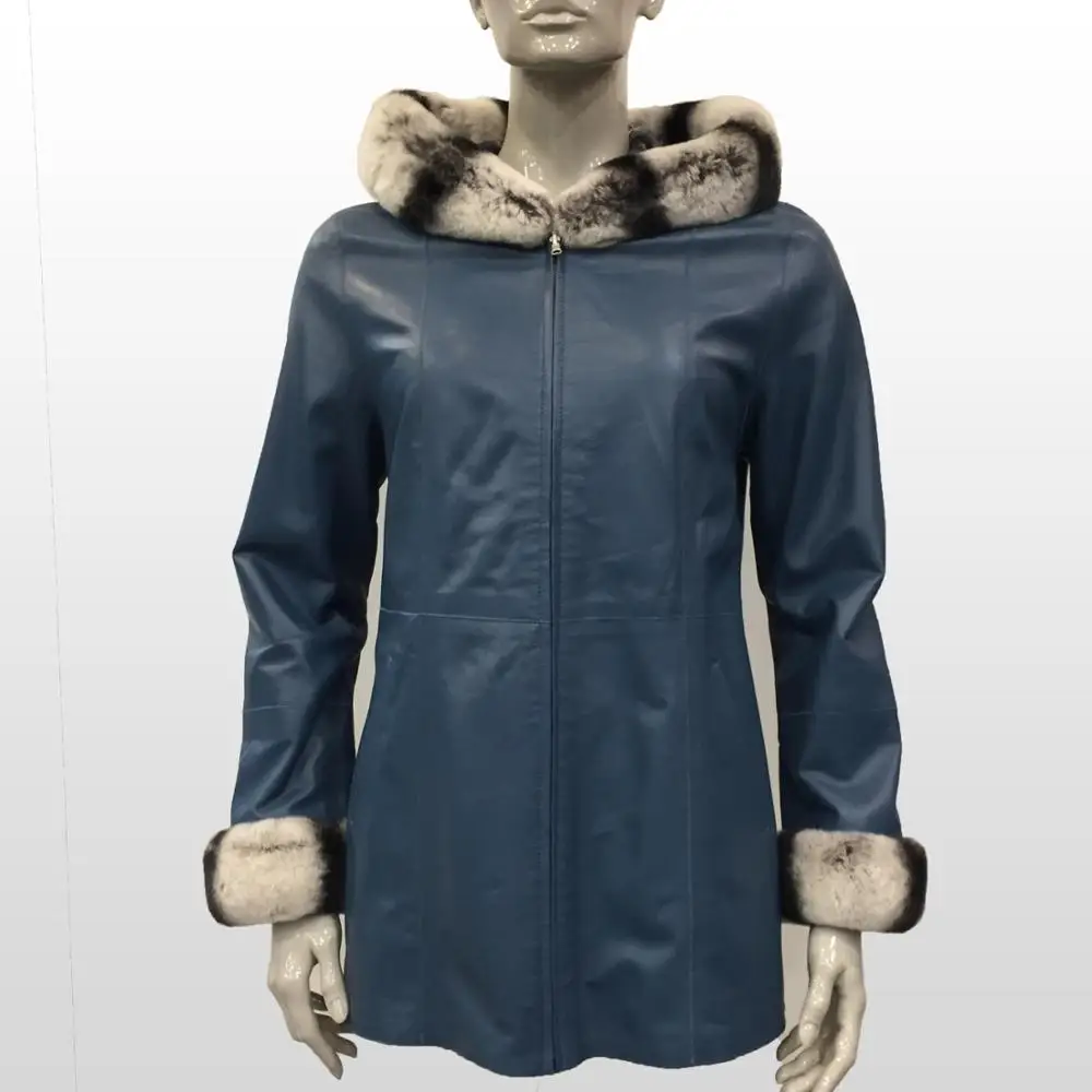 Women's Genuine Leather Oil Jacket Real Sheepskin Rex Fur Hooded And Cuff Casual Double Sided Coat New Fashion Elegant Outerwear
Women's Genuine Leather Oil Jacket Real Sheepskin Rex Fur Hooded And Cuff Casual Double Sided Coat New Fashion Elegant Outerwear