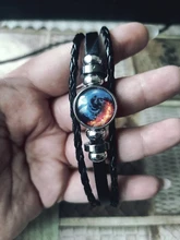 Yin Yang Tai Chi pulsera de cuerda blanco y negro trenzado brazalete brazaletes de cuero para las mujeres de los hombres