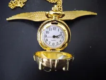 Reloj de bolsillo de cuarzo para hombres y mujeres y niños, En forma de bola Retro, suéter encantador, alas de Ángel, collar, cadena, regalos