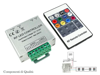 Controller RGBW Controller 4 channels 12V 24V 4 X3A Remote control RF Wireless Remote for reel RGB LED + W RF220
Controller RGBW Controller 4 channels 12V 24V 4 X3A Remote control RF Wireless Remote for reel RGB LED + W RF220