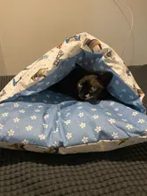 Casa de gatos extraíble Kawaii, productos para el hogar, cama de perro grande, cueva, comida cómoda