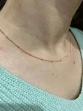 Gargantilla de Plata de Ley 925 para mujer, cadena de oro con colgante de cuentas, collar de cadena al por mayor de color dorado, rosa y plateado