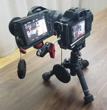 Tripod Magic Arm with Dual Ballhead Articulating 1/4'' Screw Universal Camera Video Monitor