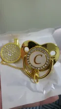 Chupete de bebé con diamantes de imitación, cadena de Clips para chupete, 26 letras, pezón de silicona, regalos para Baby Shower, sin BPA