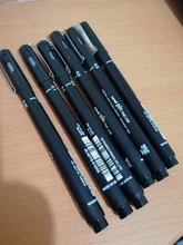 Juego de 6 unidades de pinceles de dibujo, Fineliner, marcador de Arte De Línea Ultra fino, tinta negra 005 01 02 03 05 08 micras, juego de oficina y escuela