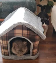 Foldable Bed Nest Sofa Large-Size Cushion Kennel Pet-Dog-House Dog Puppy Soft with Mat