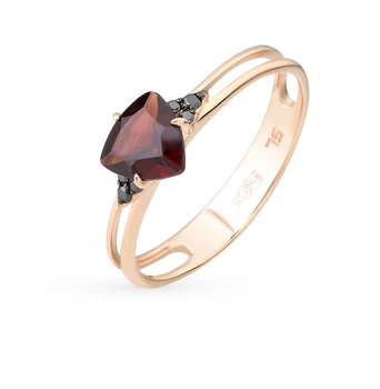 Sunlight gold ring with garnet and diamonds
Sunlight gold ring with garnet and diamonds