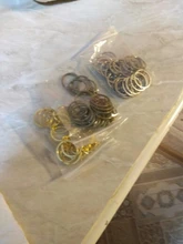 20 unids/lote llavero Chapado en 6 colores 50mm largo partido redonda llaveros al por mayor