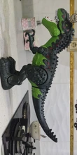 Dinosaurio tiranosaurio grande de 47cm para niños, modelo de Robot de dibujos animados, sonido eléctrico, juguete educativo para caminar