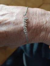 Skyrim-pulsera con nombre personalizado para mujer y niña, cadena de acero inoxidable con letras, pulseras con dijes, regalo de joyería único personalizado